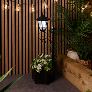 Solar Plant Pot Post Light