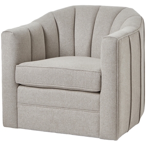 Lily Swivel Chair In Soft Twill Fabric