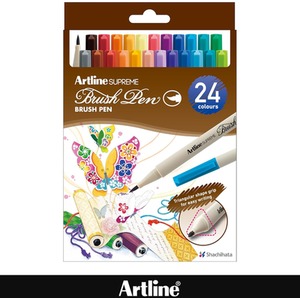 Artline SUPREME Brush Pen Pack of 24 Colours