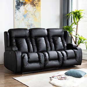 Caesar Manual High Back Luxury Recliner 3 Seater Sofa