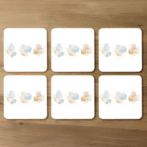 Beige watercolor illustration  elements Designer Coaster Set