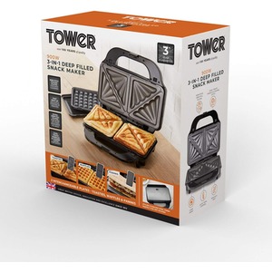 3 in1 Deep Fill Sandwich Maker SS