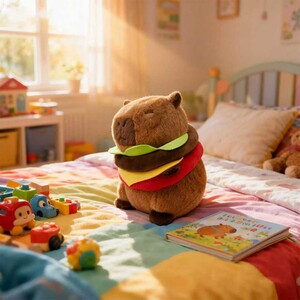 Capybara Burger Plush Toy