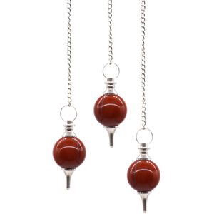 Handcrafted Red Jasper Sphere Pendulum