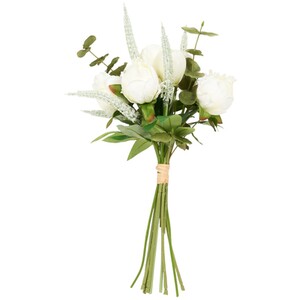 Artificial Peony Bud Salvia and Eucalyptus Bouquet
