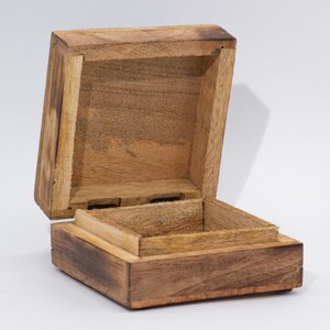 Hop Hare Big Enameled Square Box with Lion Snakes Design