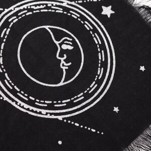 Esoteric Moon Sun Fringed Altar Cloth for Spiritual Rituals