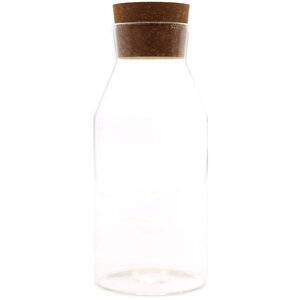 Cottage Cork Glass Jar Storage Decor Container