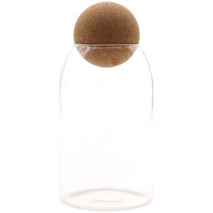Cottage Cork Ball Glass Jar for Pantry Decor