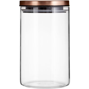 Freska Glass Storage Jar with Rose Gold Lid  950ml