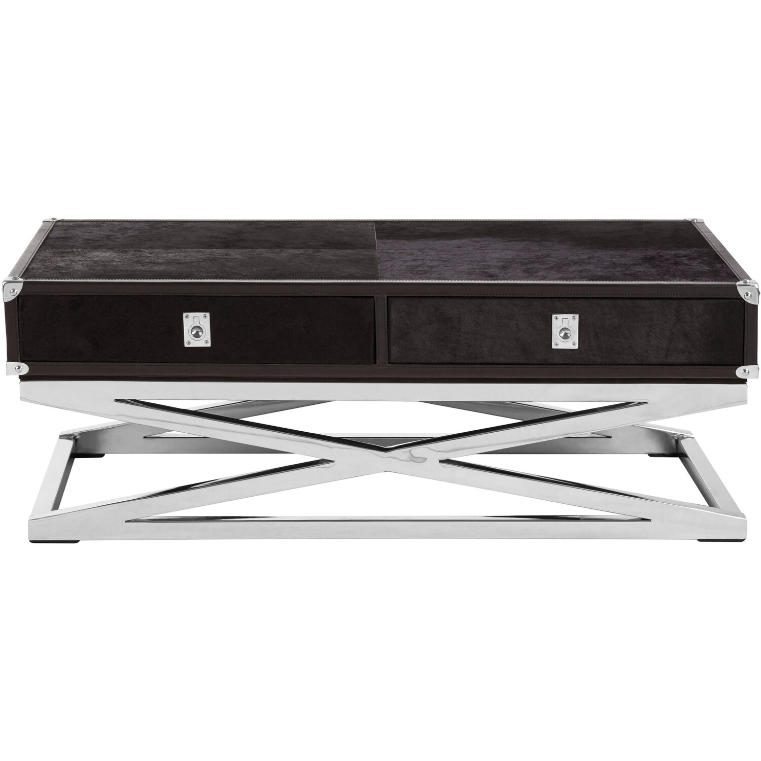 Kensington Townhouse Hair On Hide Coffee Table - Black