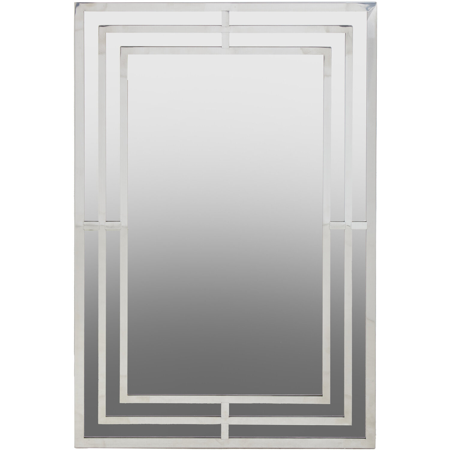 Fifty Five South Adelere Ornate Champagne Wall Mirror - Silver