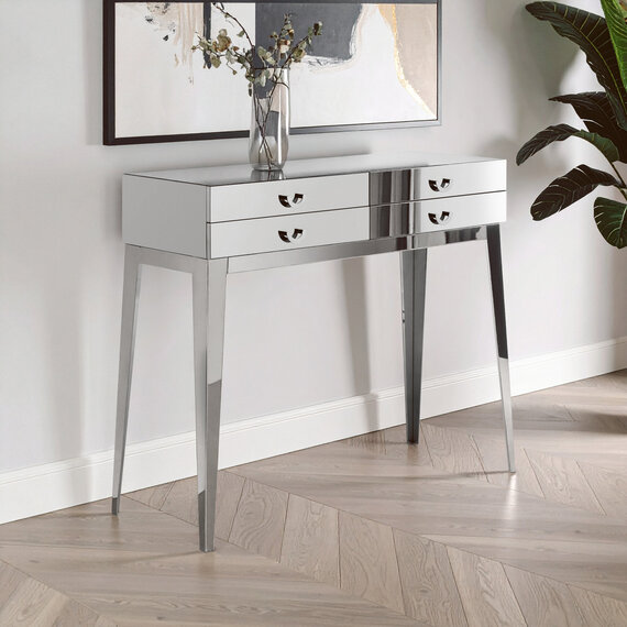 Lure Stainless Steel 4 Drawers Console Table