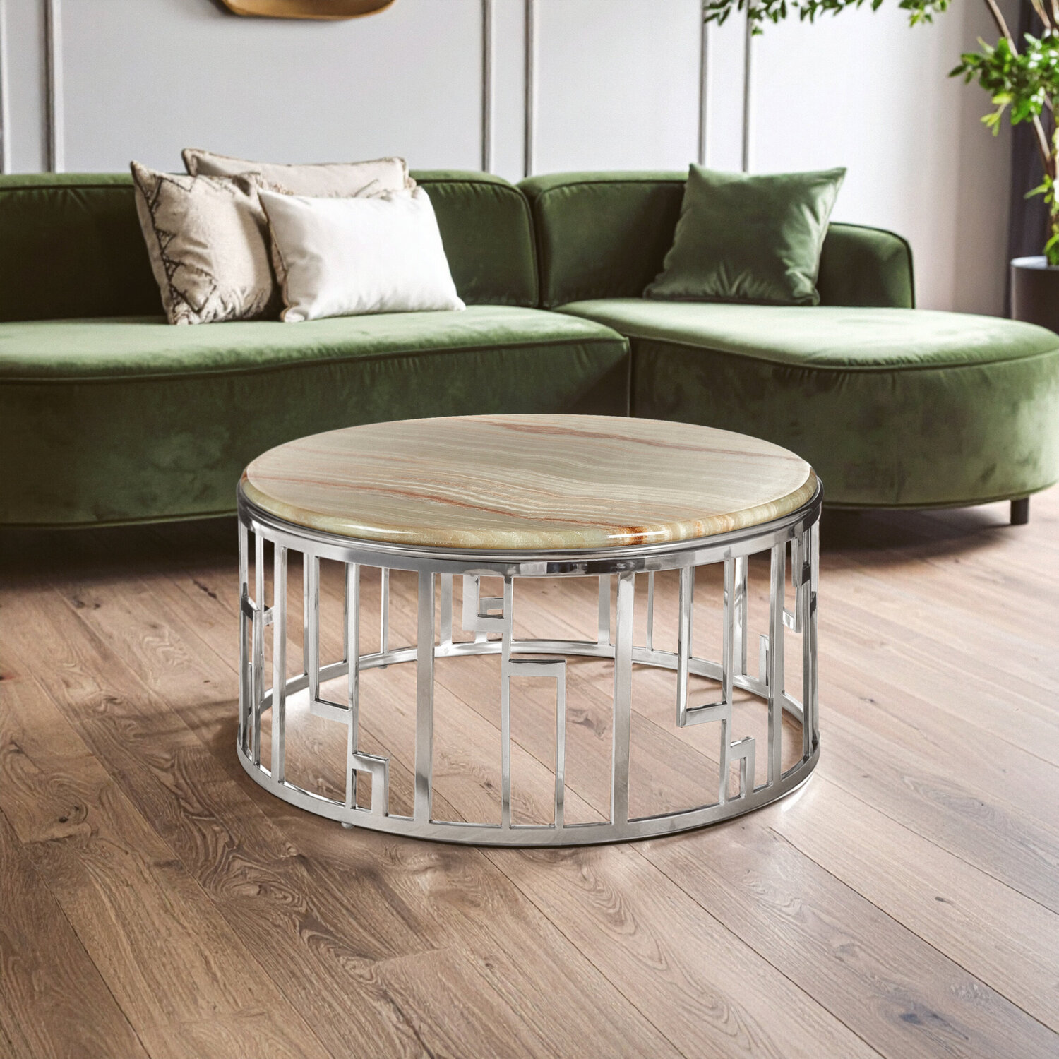Fifty Five South Relic Onyx Stone Coffee Table - Natural