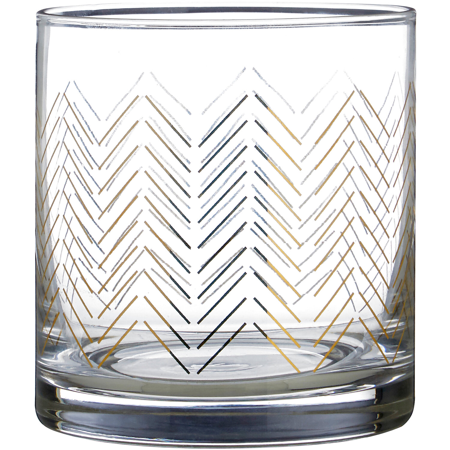 Set Of Four Jazz Tumbler Glasses - Gold