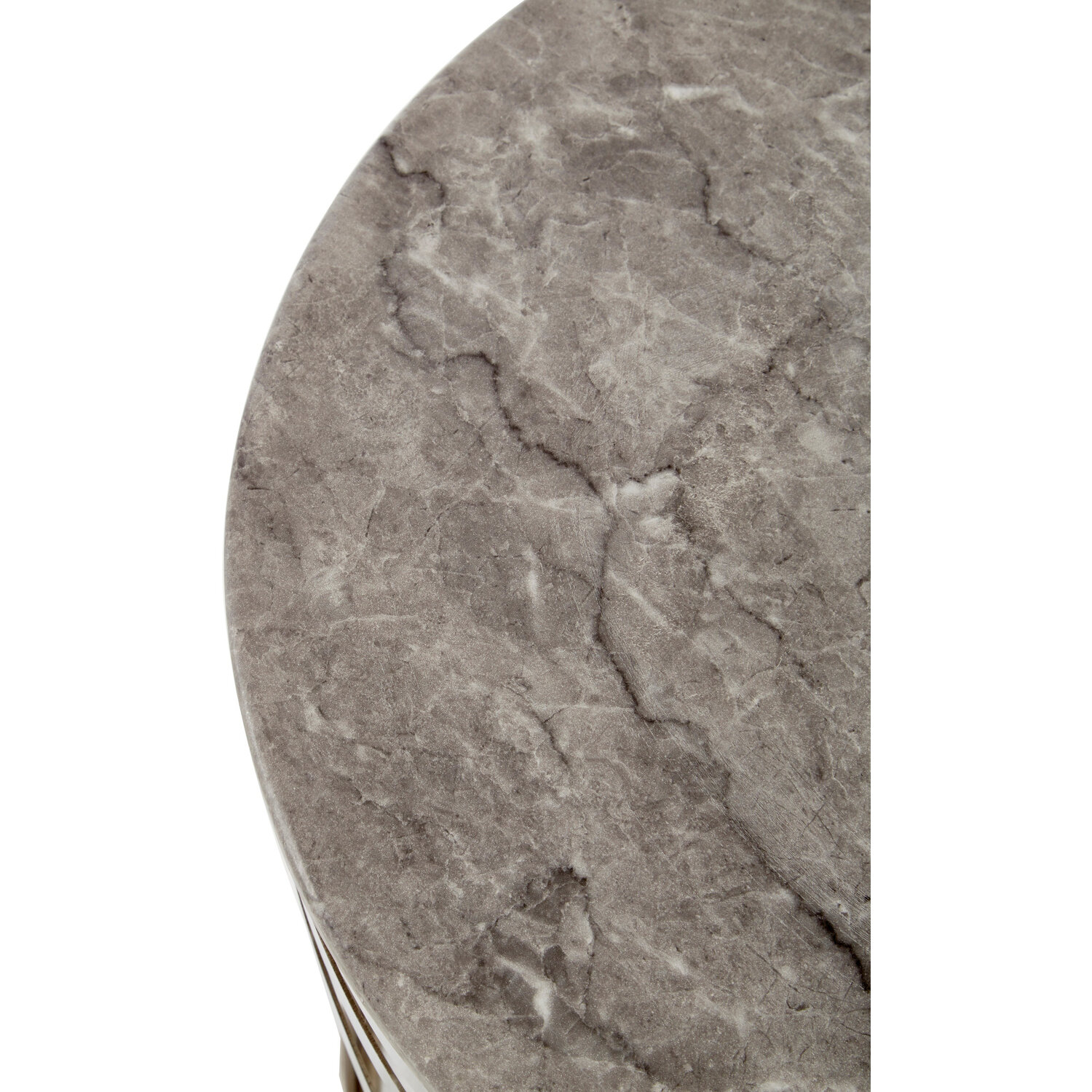 Yasmin Marble Side Table - Silver