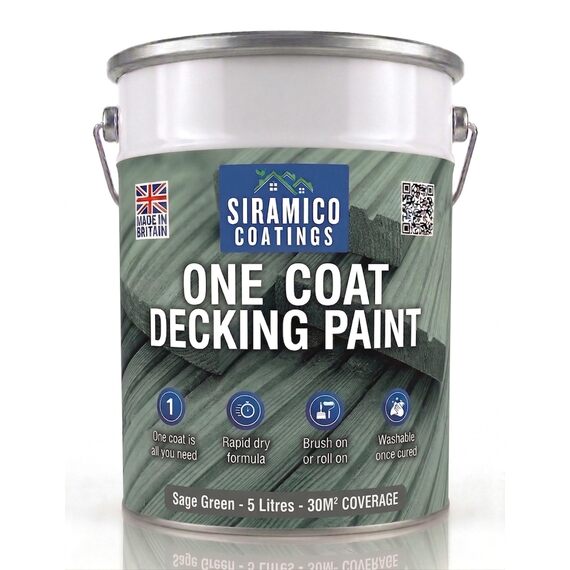One Coat Anti-Slip Decking Paint  5 Litres Mould & UV Resistant Formula