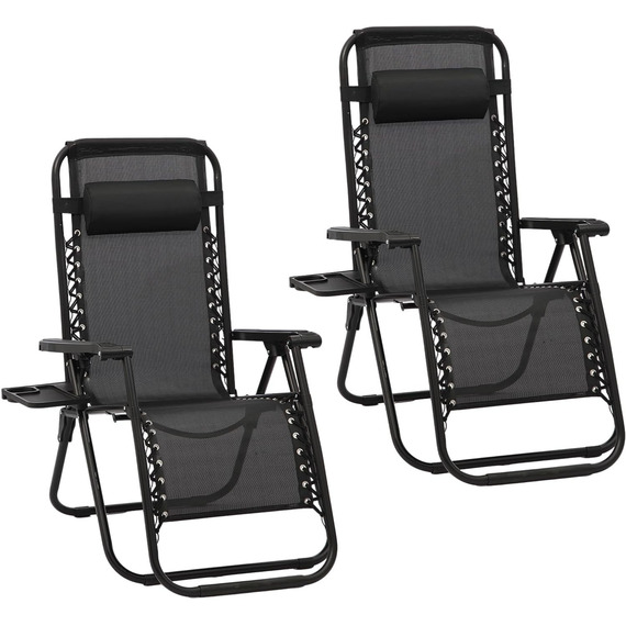2-Pack Zero Gravity Lounge Chairs