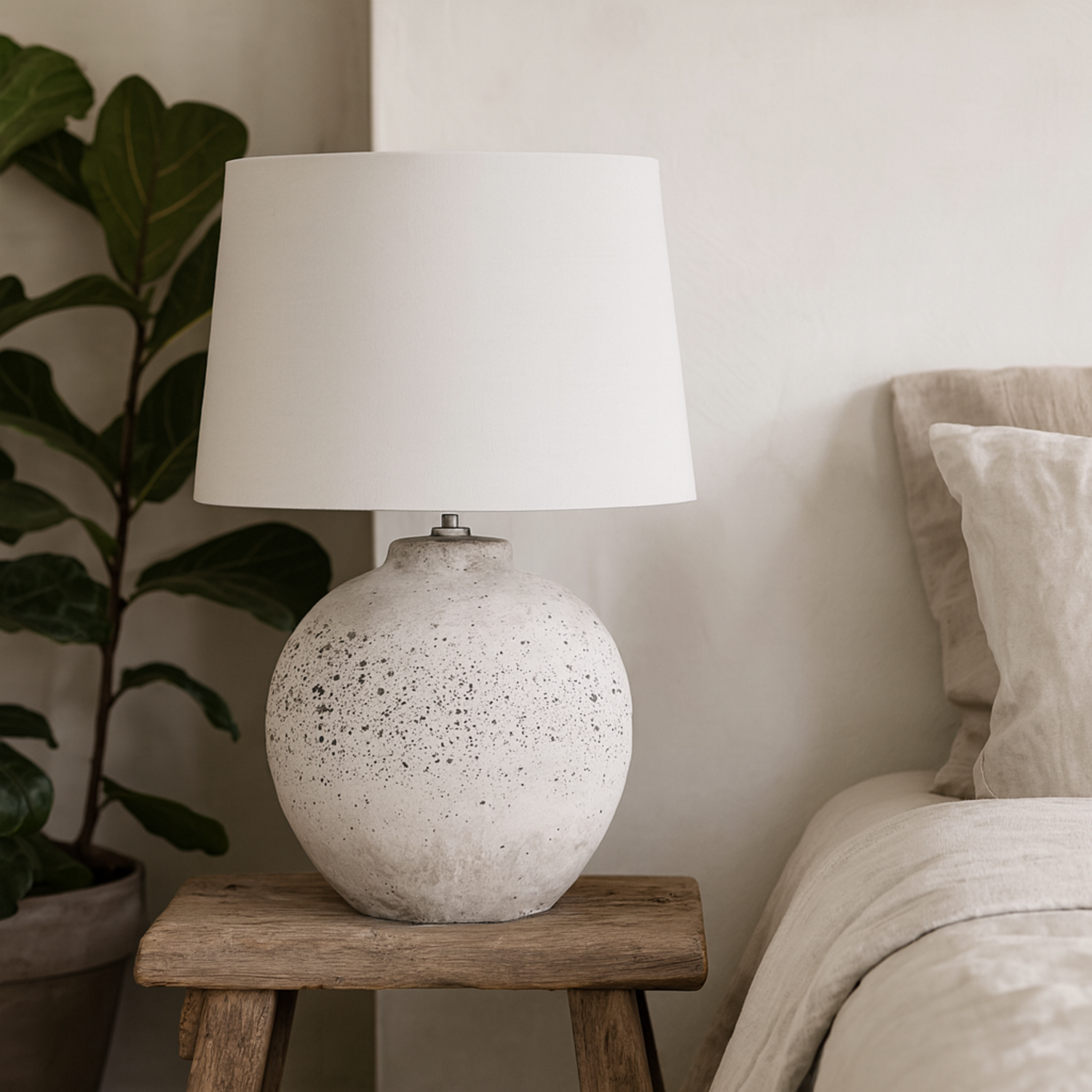 Image of Verona Large Speckled Ceramic Table Lamp&hellip;
