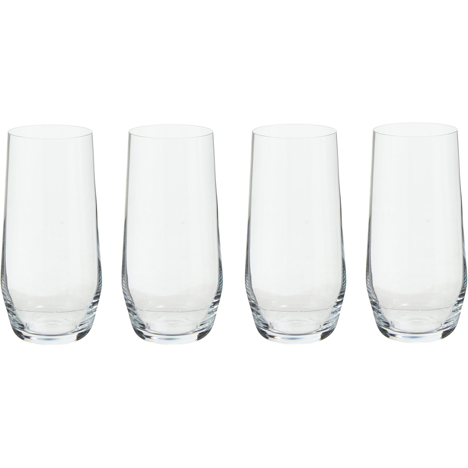 Ada Set Of 4 Crystal High Ball Glasses - Transparent