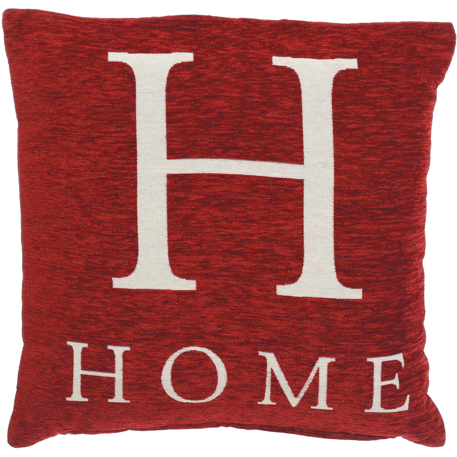 Words 'Home' Red Cushion - Red