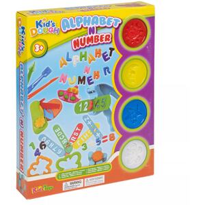 23pc Clay Kids Dough Tubs and Alphabet Shaper - Multicoloured