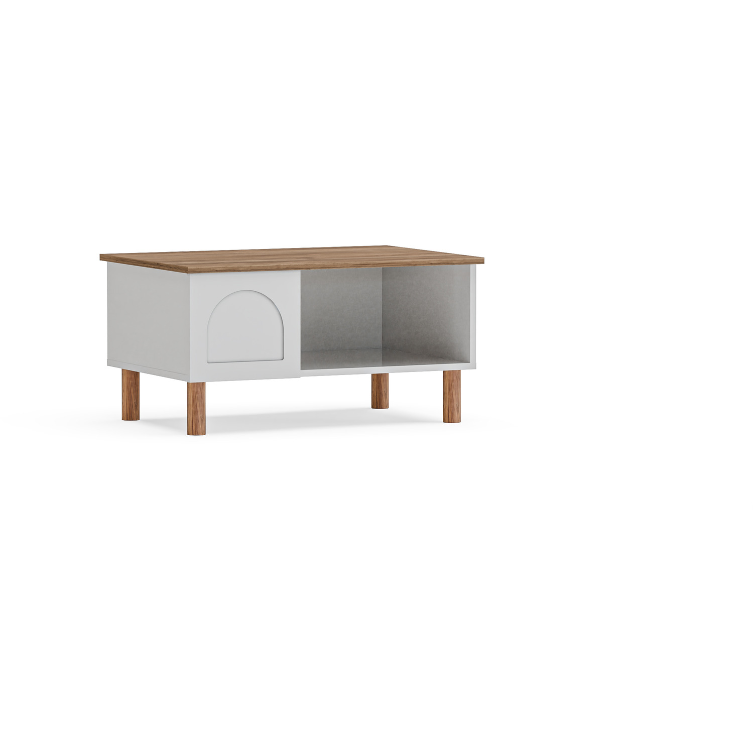 Bohem Coffee Table - White And Walnut