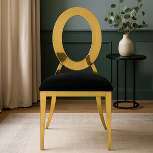 Sarita Stackable Gold Frame Dining Chair