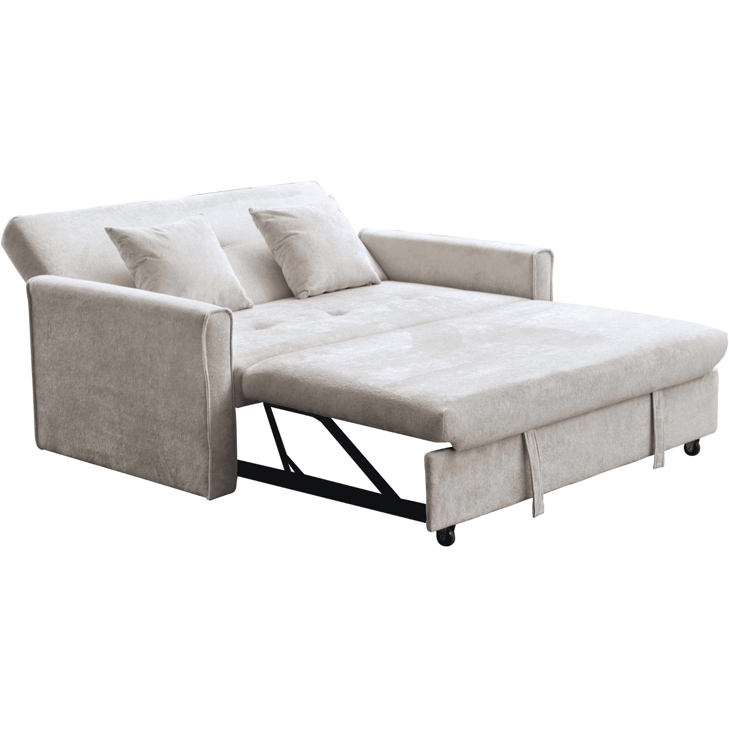 Home Source Charleston 2 Seater Velvet Sofa Bed