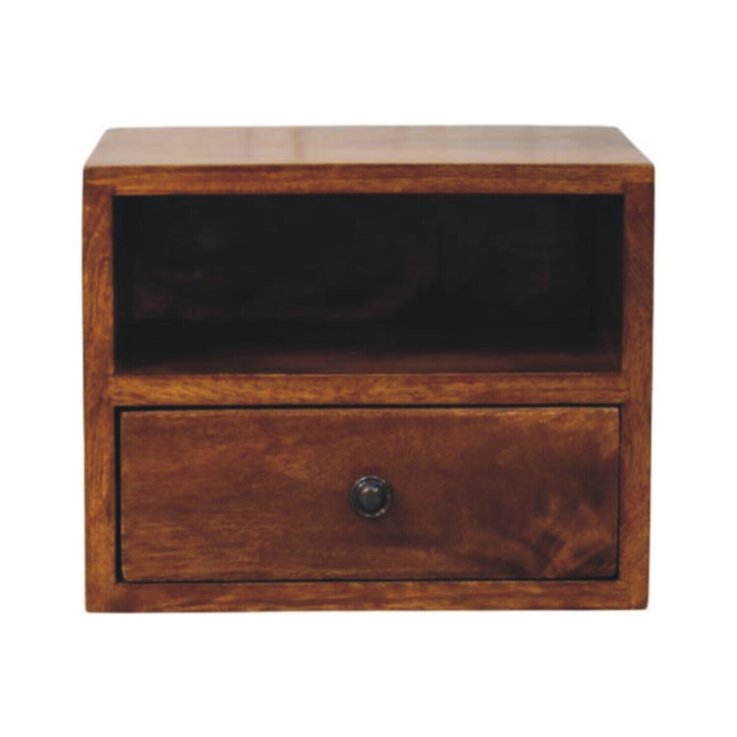 Artisan Furniture Solid Wood Solis 1-Drawer Chestnut Wall Mounted Nightstand - Chestnut