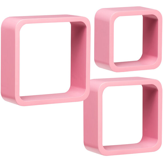 Set Of 3 Mdf Wall Cubes