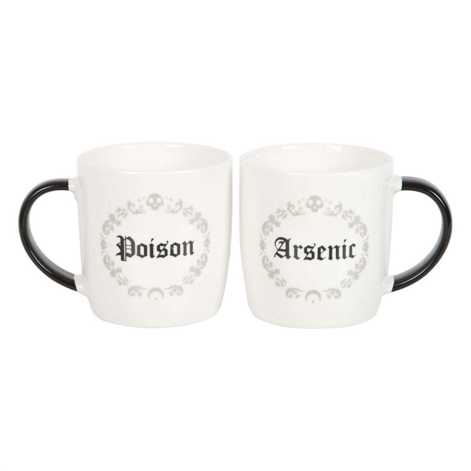 Something Different Poison And Arsenic Mug Set (Pack Of 2) - White/Black