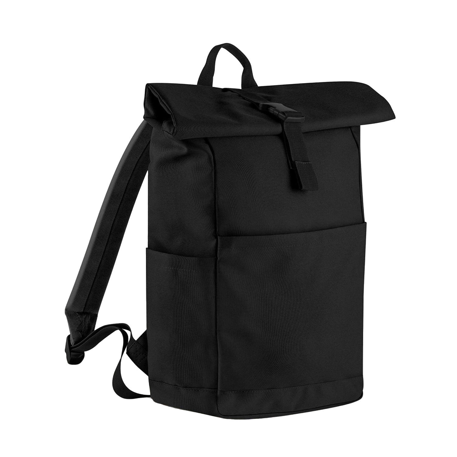 Bagbase Premium Roll Top Recycled Backpack - Black