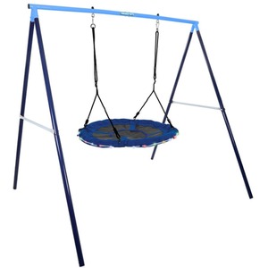 Garden Nest Swing with LED Lights for Kids Children Outdoor Play Frame