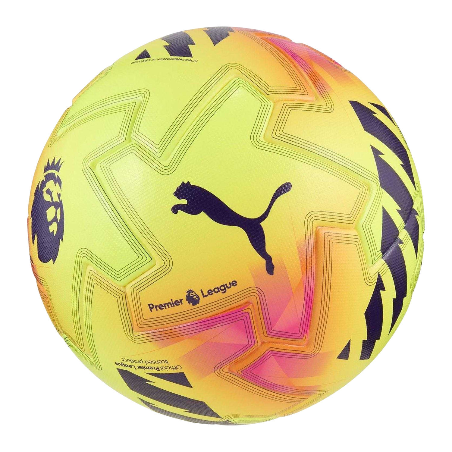 Puma Premier League Orbita Training Football - Yellow/Pink