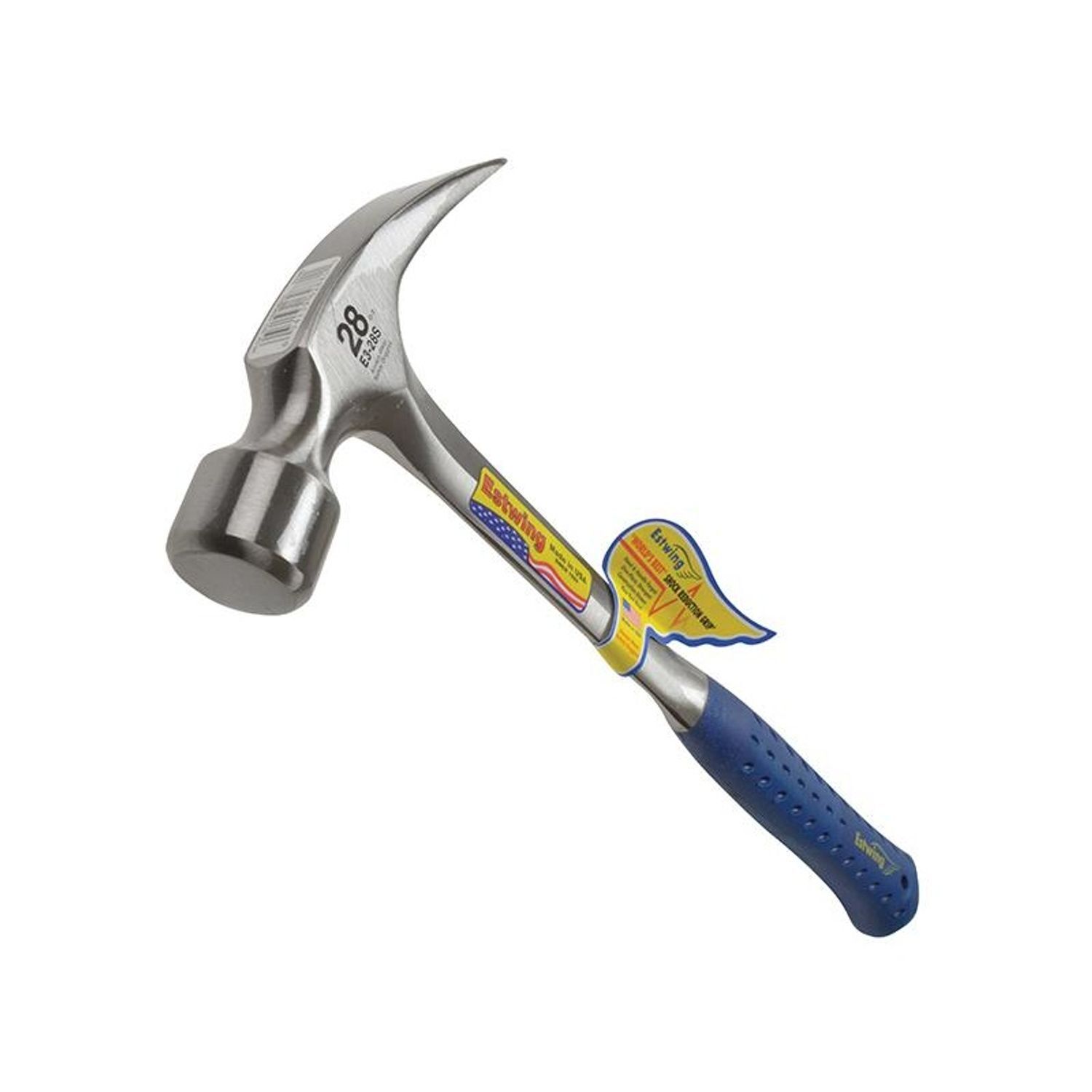 Estwing Straight Claw Framing Hammer, Vinyl Grip - Multi Colour