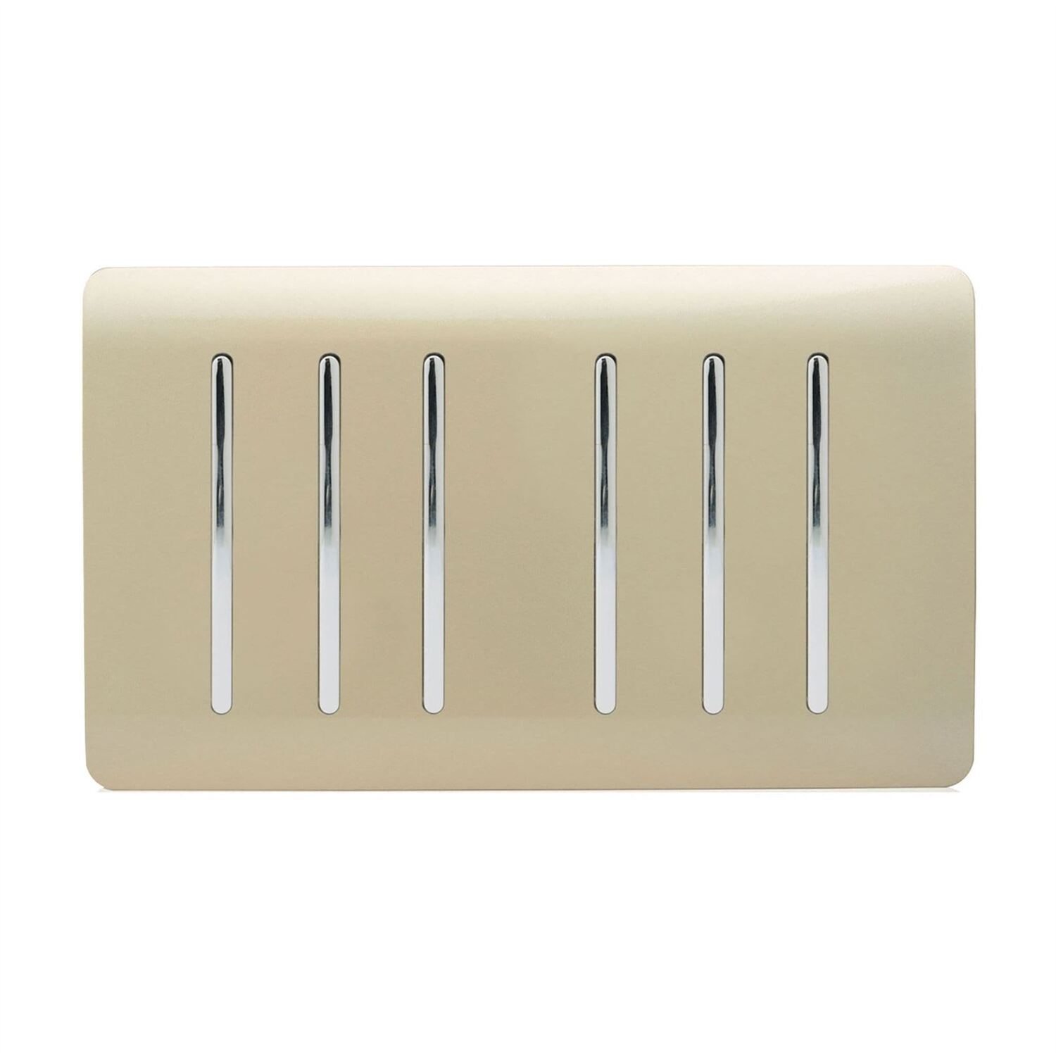 B&Q -  Switch Champagne Gold 6 Gang 1 Or 2 Way Light SwitchArt-Ss66Go - Image 5