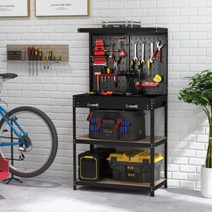 Heavy Duty Garage Workbench Pegboard Drawer