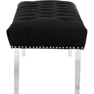 Clarence Black Velvet Bench