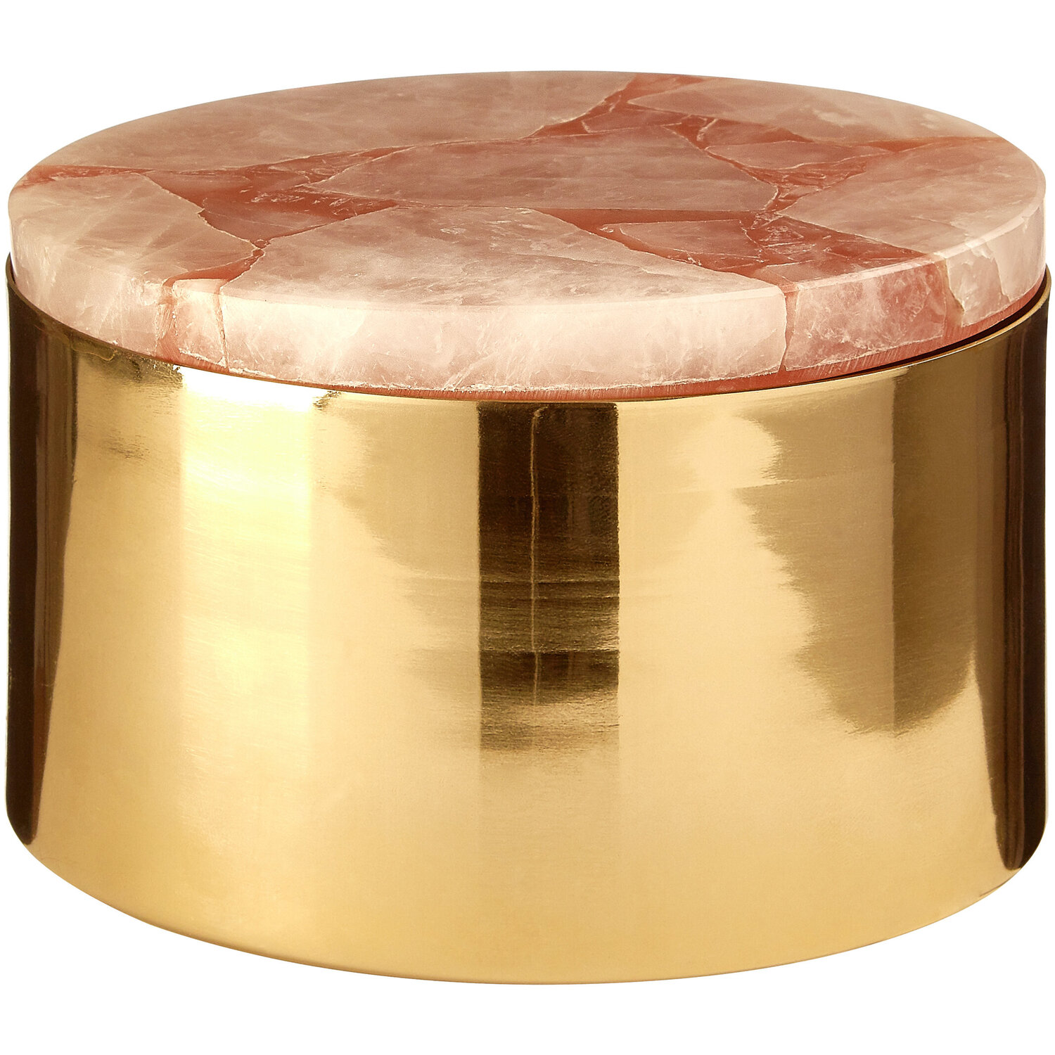 Orsina Bowerbird Large Quartz Trinket Box - Gold