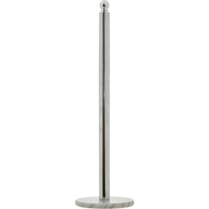 Linnea Chrome and White Marble Toilet Roll Holder