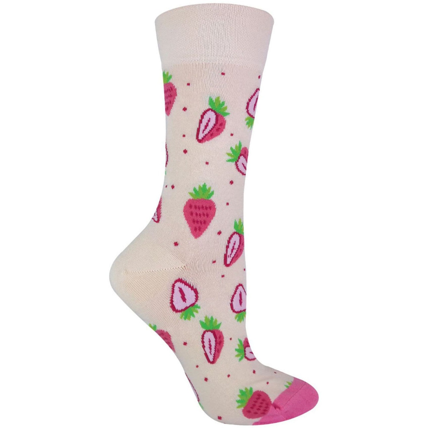 Sock Snob Soft Cotton Funky Novelty Fruit Design Socks - Pink