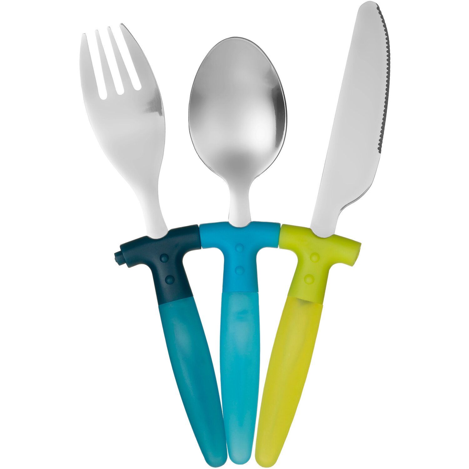 Maison By Premier Kai Childrens 3 Piece Blue And Yellow Cutlery Set - Multicolour