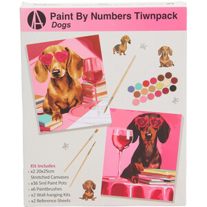 Pack of 2 Dogs Paint by Numbers