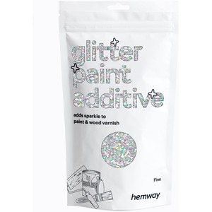 Hemway Glitter Paint Additive, Silver Holographic Fine Size 100g