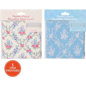 Modern Floral Reusable Table Cover
