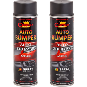 2 x 500 mL Black Plastic Bumper Paint Acrylic Spray for PP & ABS Car Trim