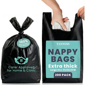 Tanness Adult Nappy Bags Black Sanitary Disposal Bags