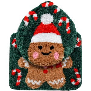 Christmas Gingerbread Toilet Seat Cover Set
