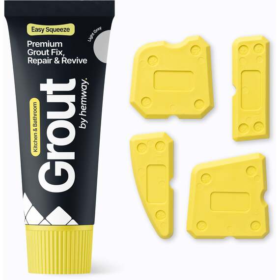 Hemway Light Grey Grout Reviver Kit 400g & 4 Piece Profiling Tool Kit